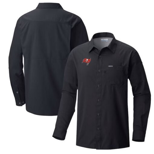 Buccaneers Columbia Slack Tide Omni-Wick Long Sleeve Button-Up Shirt - Image 3