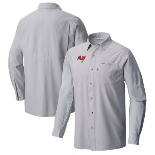 Buccaneers Columbia Slack Tide Omni-Wick Long Sleeve Button-Up Shirt - Image 2