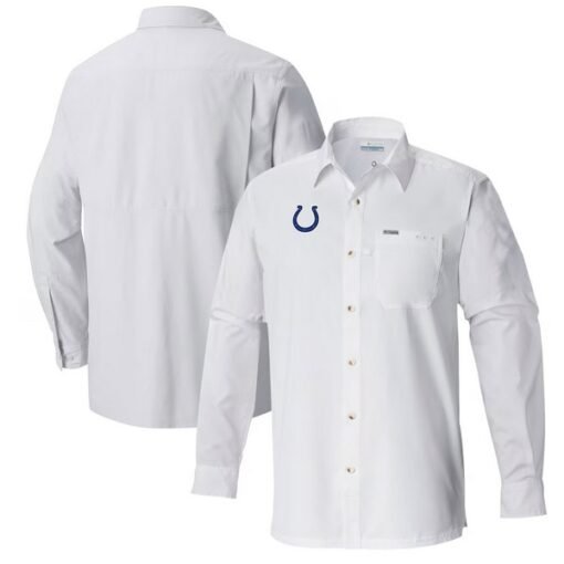 Colts Columbia Slack Tide Omni-Wick Long Sleeve Button-Up Shirt