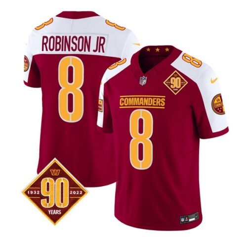 Commanders Brian Robinson Jr. Vapor F.U.S.E. Limited Jersey With '90th Anniversary' Patch