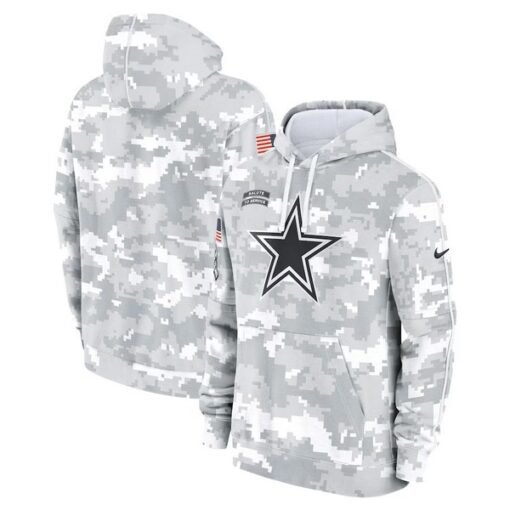 Cowboys 2024 Salute to Service Club Fleece Pullover Hoodie