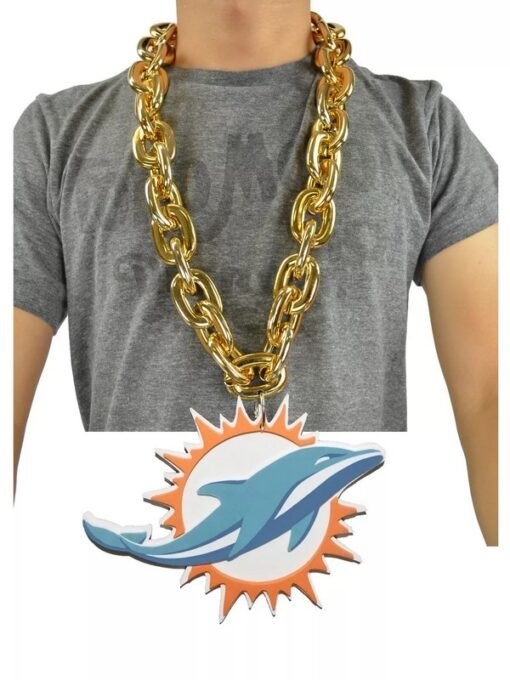 Dolphins WinCraft Big Chain Logo Necklace