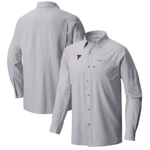 Falcons Columbia Slack Tide Omni-Wick Long Sleeve Button-Up Shirt - Image 2