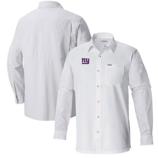 Giants Columbia Slack Tide Omni-Wick Long Sleeve Button-Up Shirt