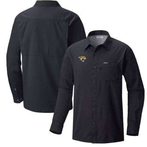Jaguars Columbia Slack Tide Omni-Wick Long Sleeve Button-Up Shirt - Image 3