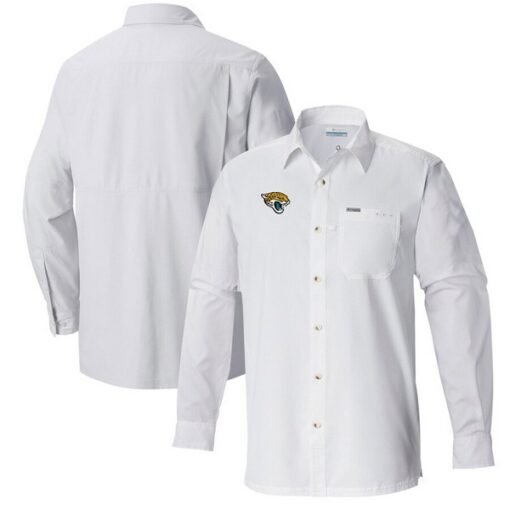 Jaguars Columbia Slack Tide Omni-Wick Long Sleeve Button-Up Shirt