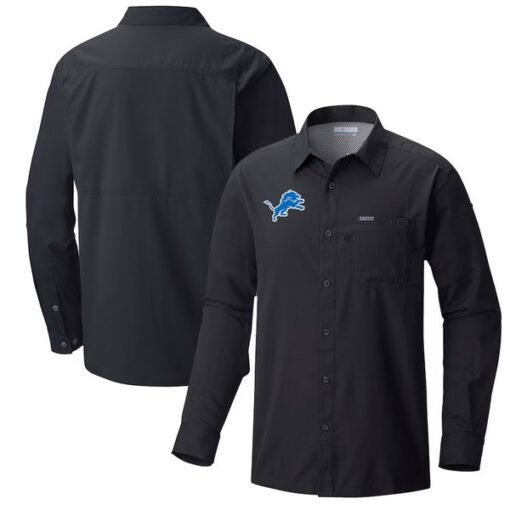 Lions Columbia Slack Tide Omni-Wick Long Sleeve Button-Up Shirt - Image 3
