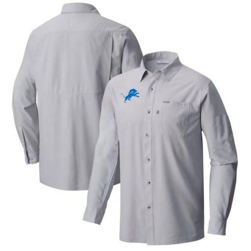 Lions Columbia Slack Tide Omni-Wick Long Sleeve Button-Up Shirt - Image 2