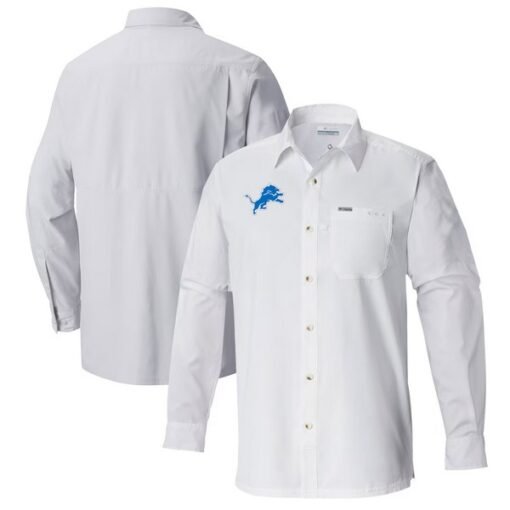 Lions Columbia Slack Tide Omni-Wick Long Sleeve Button-Up Shirt