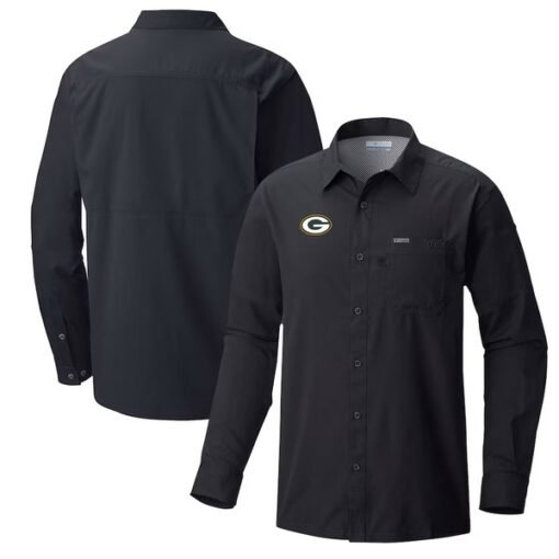 Packers Columbia Slack Tide Omni-Wick Long Sleeve Button-Up Shirt - Image 2