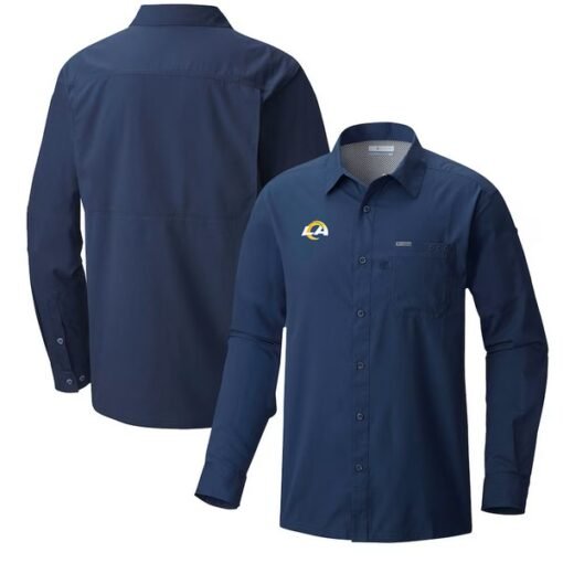 Rams Columbia Slack Tide Omni-Wick Long Sleeve Button-Up Shirt - Image 3