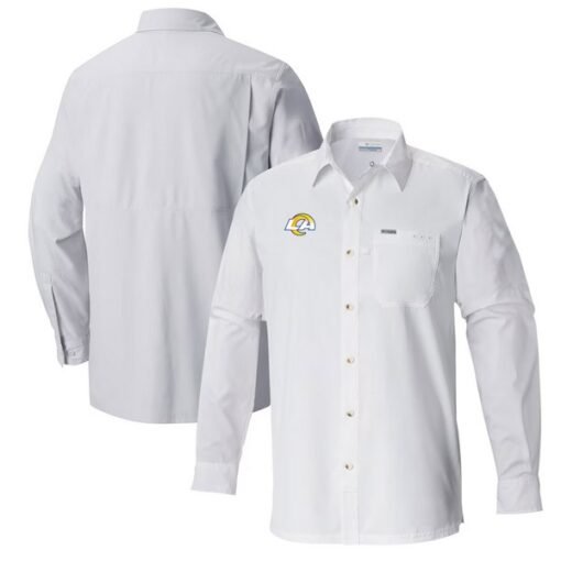 Rams Columbia Slack Tide Omni-Wick Long Sleeve Button-Up Shirt