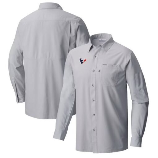 Texans Columbia Slack Tide Omni-Wick Long Sleeve Button-Up Shirt - Image 2