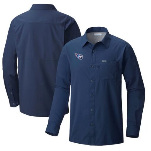 Titans Columbia Slack Tide Omni-Wick Long Sleeve Button-Up Shirt - Image 2