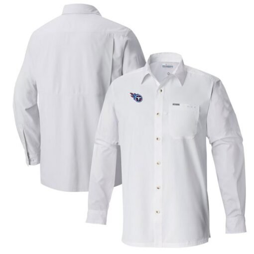 Titans Columbia Slack Tide Omni-Wick Long Sleeve Button-Up Shirt