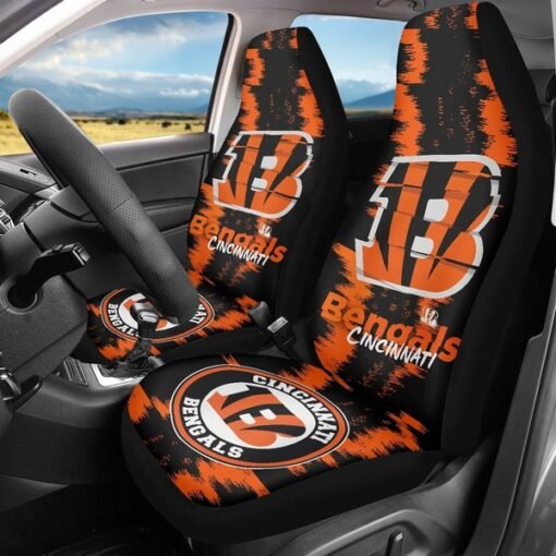 Bengals 3D Universal Car Front Seat Cover - SET OF 2