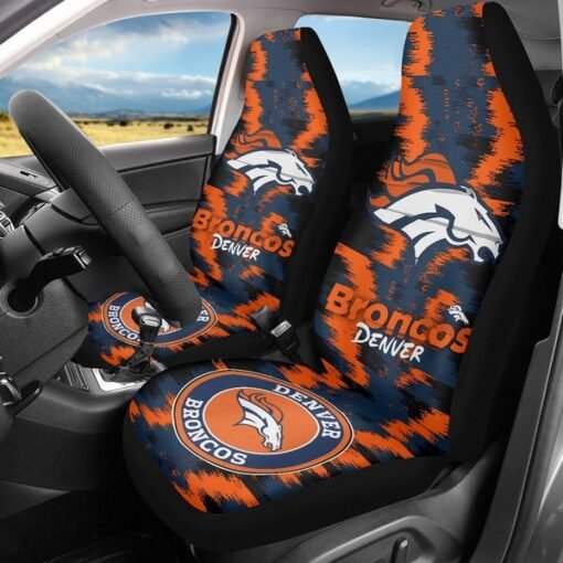 Broncos 3D Universal Car Front Seat Cover - SET OF 2