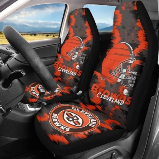 Browns 3D Universal Car Front Seat Cover - SET OF 2