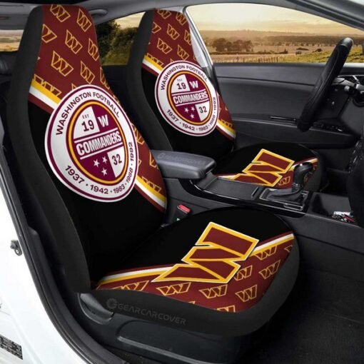 Commanders 3D Universal Car Front Seat Cover - SET OF 2