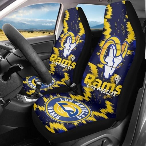 Rams 3D Universal Car Front Seat Cover - SET OF 2