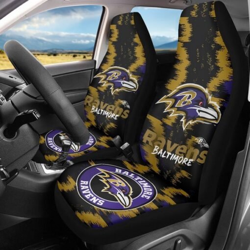 Ravens 3D Universal Car Front Seat Cover - SET OF 2