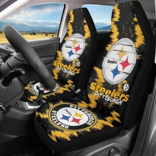 Steelers 3D Universal Car Front Seat Cover - SET OF 2