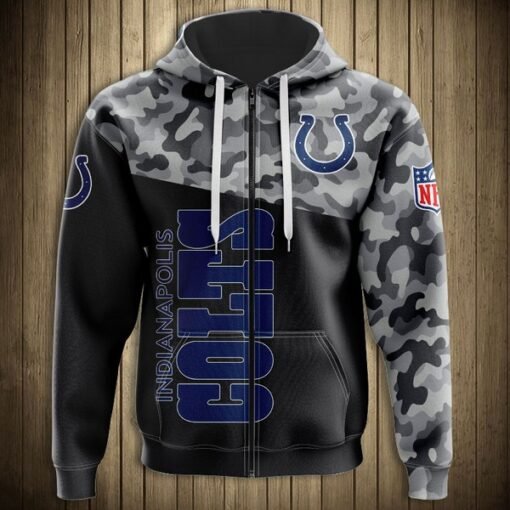 Colts Camo Zip-Up Hoodie